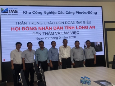 CHÀO ĐÓN ĐOÀN ĐẠI BIỂU HỘI ĐỒNG NHÂN DÂN TỈNH LONG AN ĐẾN THĂM VÀ LÀM VIỆC KHU CÔNG NGHIỆP CẦU CẢNG PHƯỚC ĐÔNG LONG AN THÁNG 9 - 2020 EN