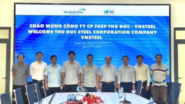 Công ty Cổ phần thép Thủ Đức - VnSteel tham quan và làm việc tại KCN Cầu Cảng Phước Đông EN