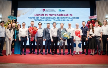 IMG và Đại học Kinh tế, ĐHQGHN Ký Kết Hợp Đồng Tài Trợ Lịch Sử: Kiến Tạo Tương Lai Giáo Dục Bền Vững Tại Hòa Lạc EN