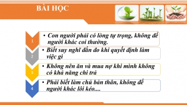 Kỹ năng tự trọng, làm chủ bản thân