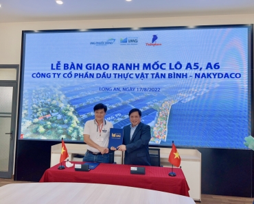 Boundary handover ceremony of Lot A5, A6 - Tan Binh Vegetable Oil Joint Stock Company (Nakydaco)