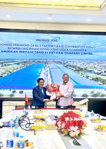 Factory Lease Contract Signing Ceremony between IMG Phuoc Dong JSC and American Heritage Candles Vietnam LLC