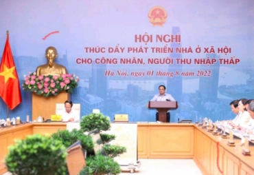 Thủ tướng Phạm Minh Chính chủ trì Hội nghị thúc đẩy phát triển nhà ở xã hội cho công nhân và người thu nhập thấp EN