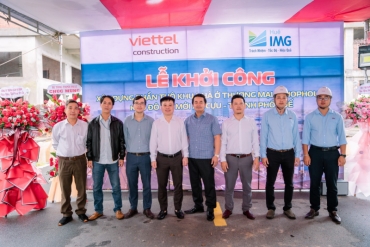 commencement of construction of the rough part of the commercial housing area   shophouse in an cuu new urban area   hue city