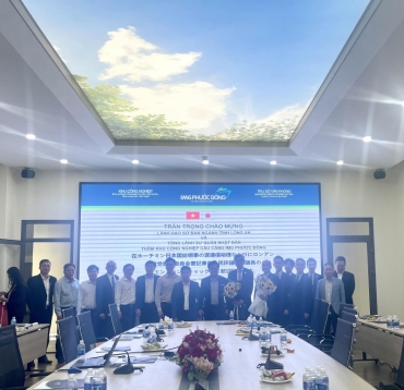 don tiep long trong doan tong lanh su quan va to chuc doanh nghiep nhat ban tham quan kcn ipd