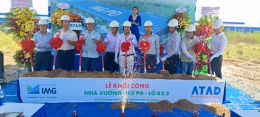 groundbreaking ceremony of factory lot b2 2 at phuoc dong port industrial park