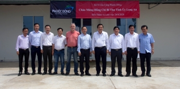 long an provincial party secretary ?? pham van ranh visited to phuoc dong industrial park   port